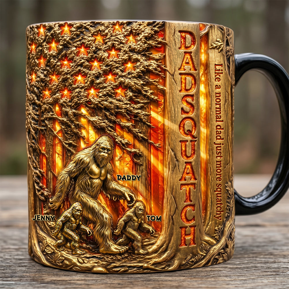 Proud American Sasquatch Dad Magic Mug - Personalized Gifts For Dads 02QHDT070526