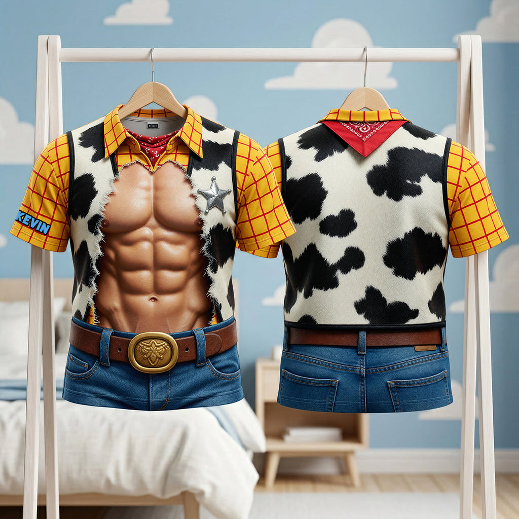 Six Pack Cowboy T-Shirt - Personalized Gifts 01tota060726