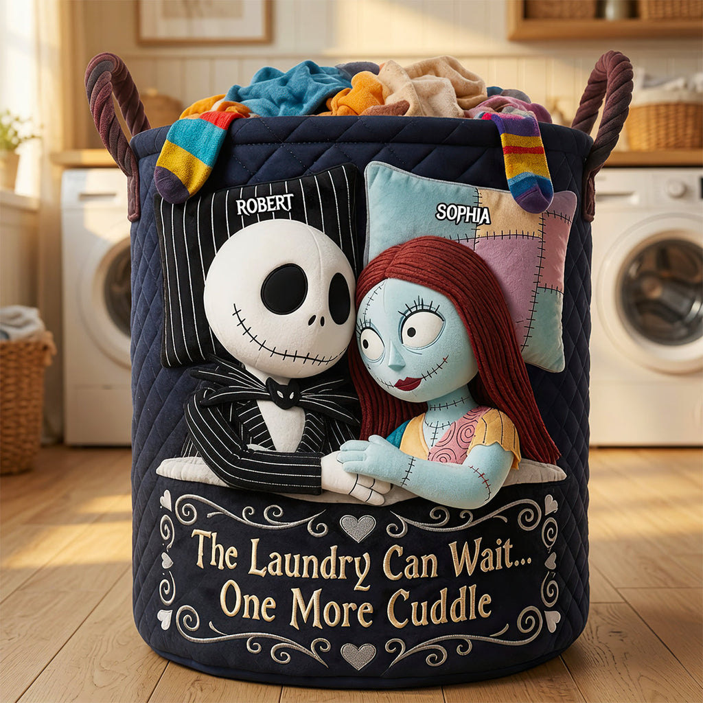One More Cuddle Quilted Laundry Basket - Personalized Gifts For Couple 01OHDT130726