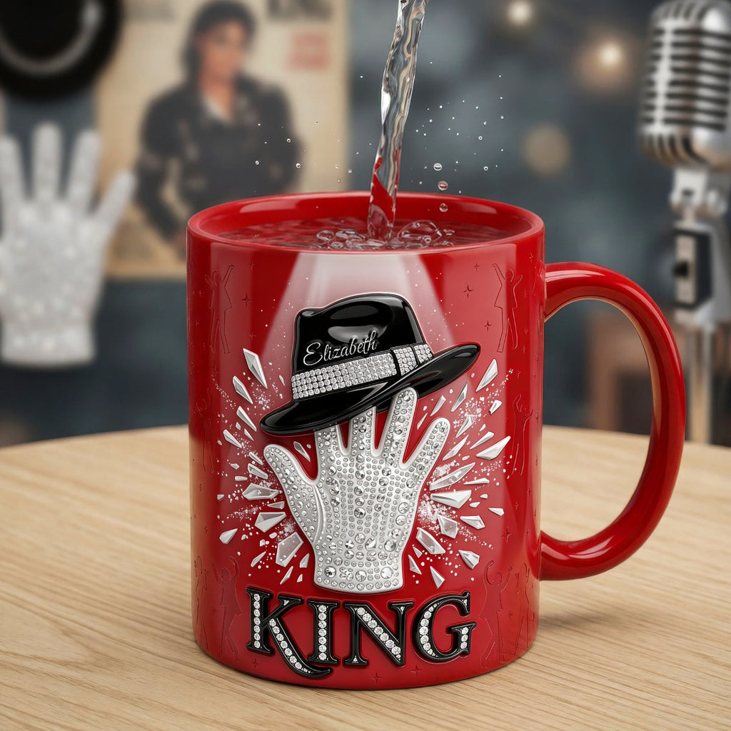 King Style Glitter Glove Mug - Personalized Gifts For Music Lovers 01NADH040526
