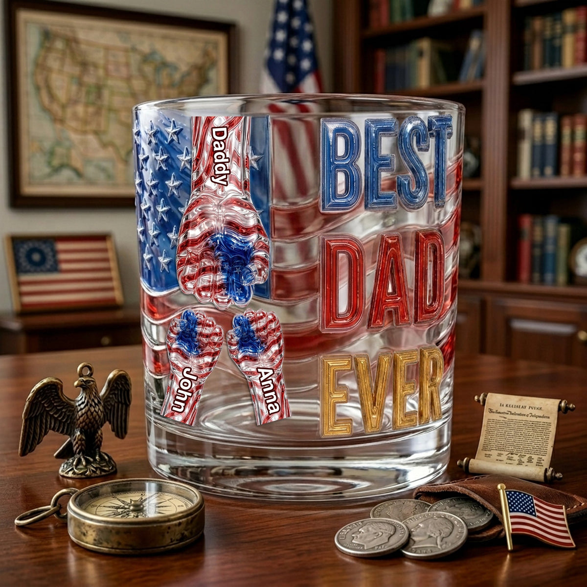 Power Fist Drinking Glass - Personalized Gifts For Dads 06ohlu220526