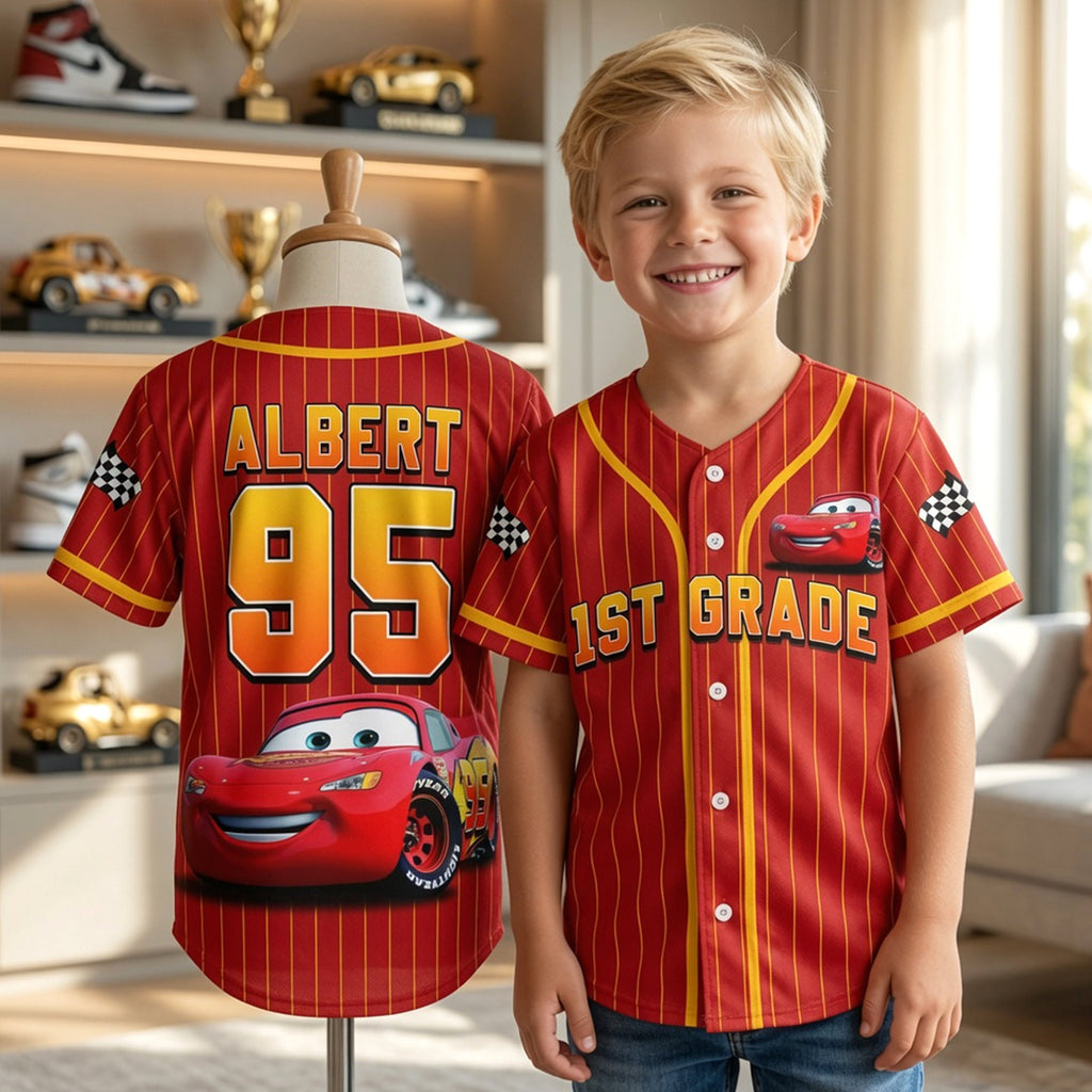 Race To School Baseball Jersey - Personalized Gifts For Kids 01NAQN250626
