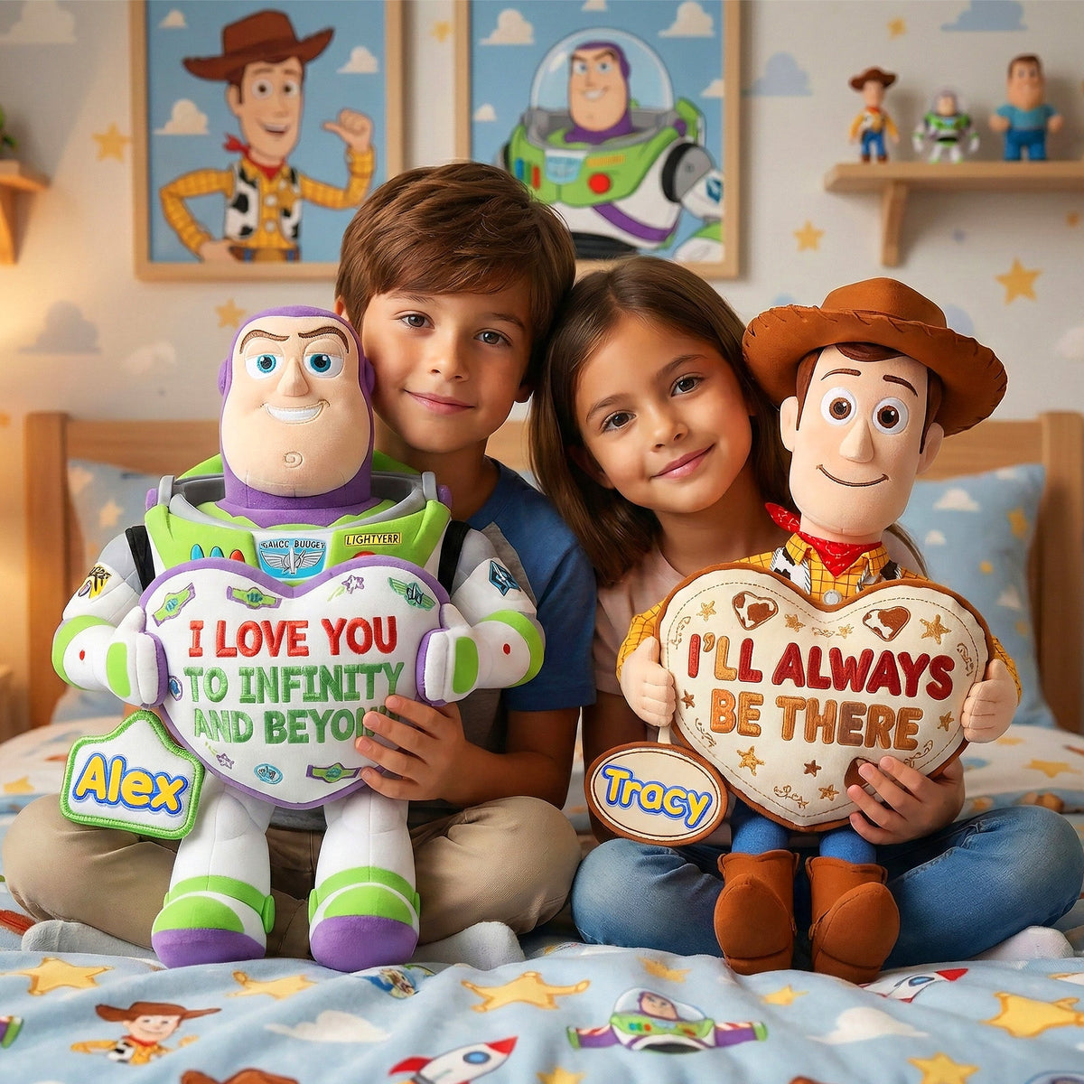 Cute Characters Custom Shaped Pillow - Personalized Gifts For Couples 02kimg240626