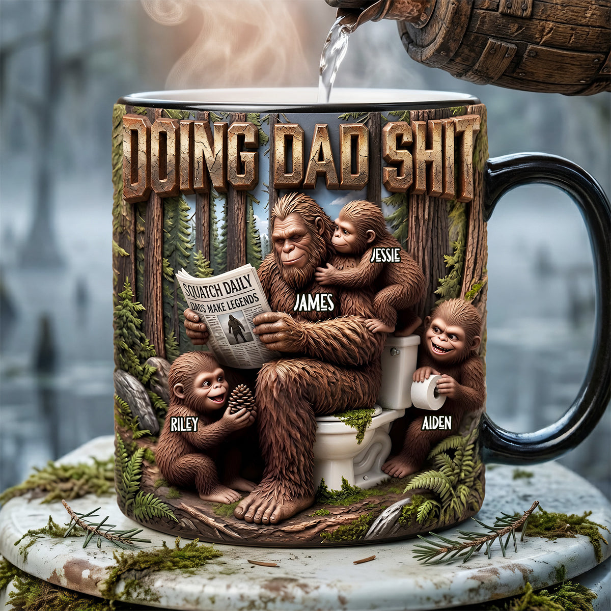 Funny Squatch Dad Magic Coffee Mug - Personalized Gifts For Dad 02tyta060526