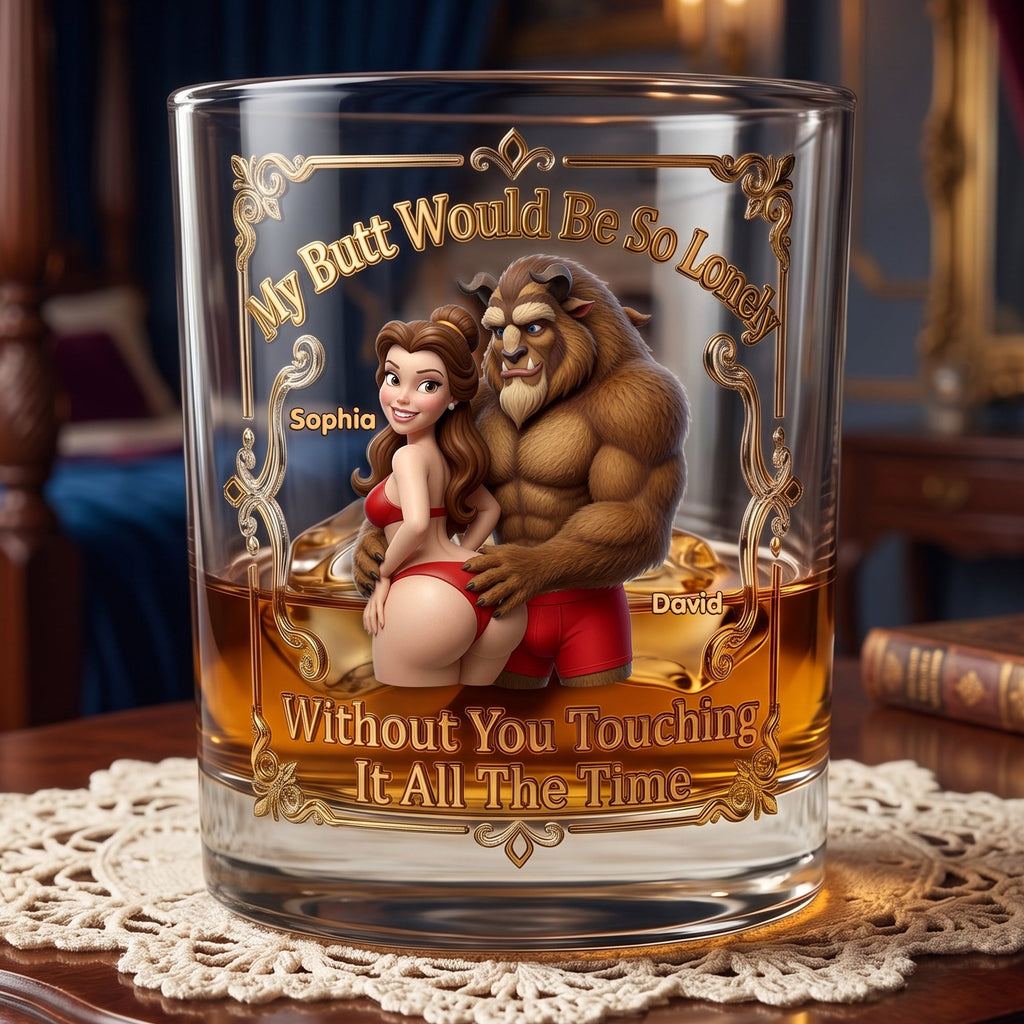 Naughty Fairytale Couple Round Glass - Personalized Gift For Couples 05OHLU290626