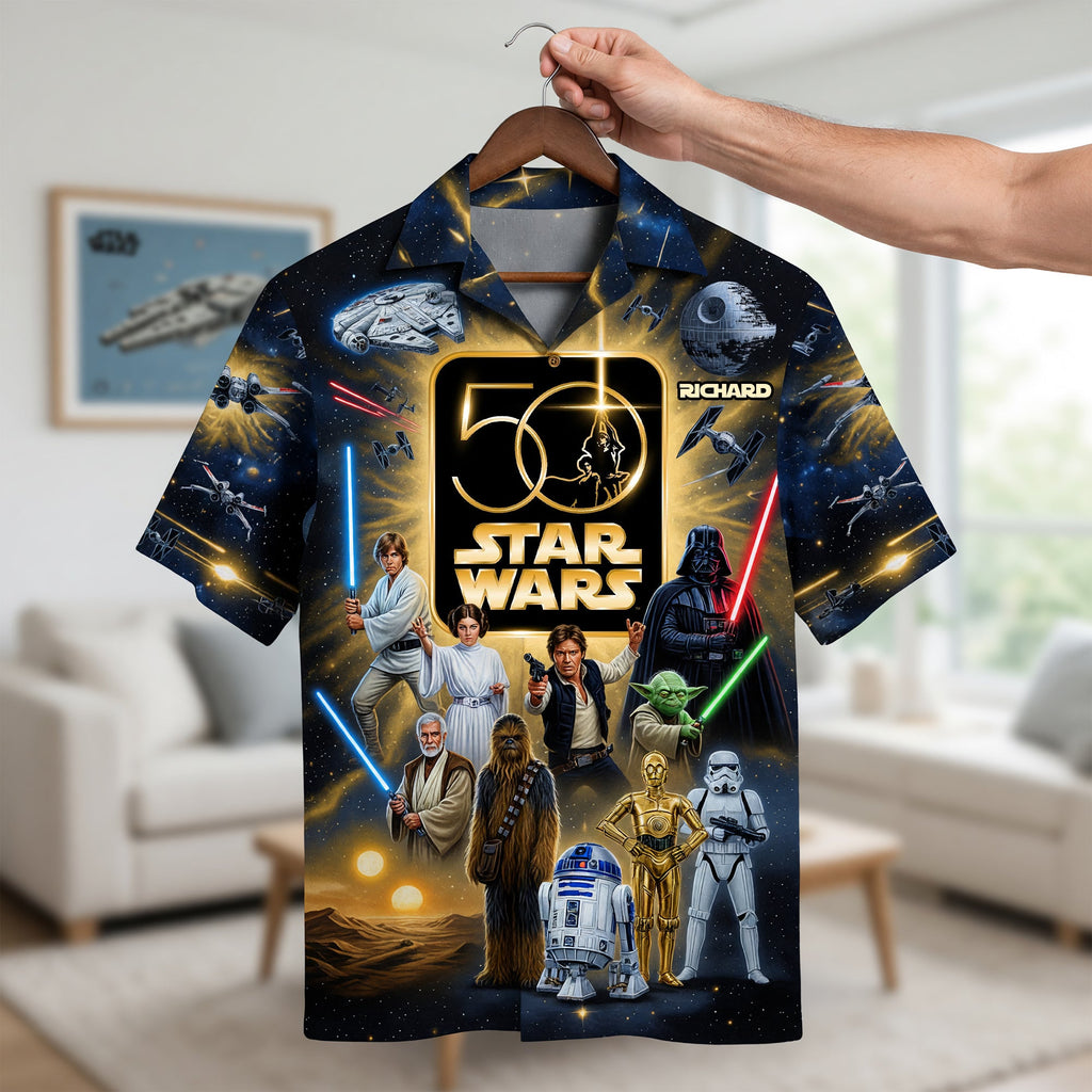 50 Years of Cosmic Adventure Hawaiian 3D Shirt - Personalized Gifts 03naqn050626