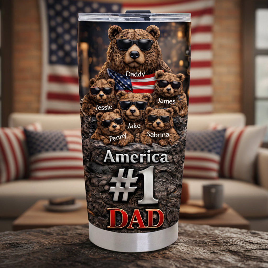 #1 Cool Bear Dad Tumbler - Personalized Gifts For Father's Day 04tota280226