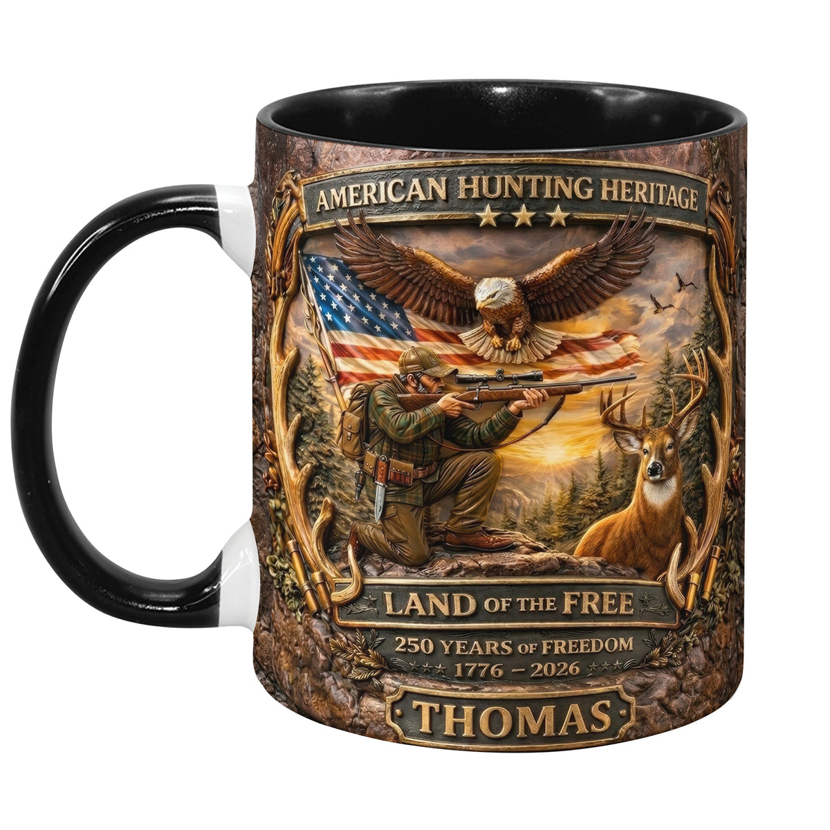 American Hunting Heritage Accent Mug - Personalized Gifts For Hunters 03tyqn060326