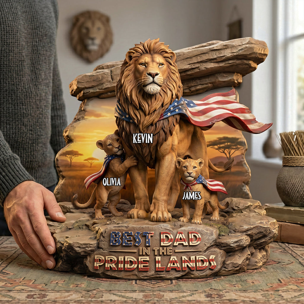 Best Dad & Little Cubs Acrylic Plaque - Personalized Gifts For Dads 02NATA290426