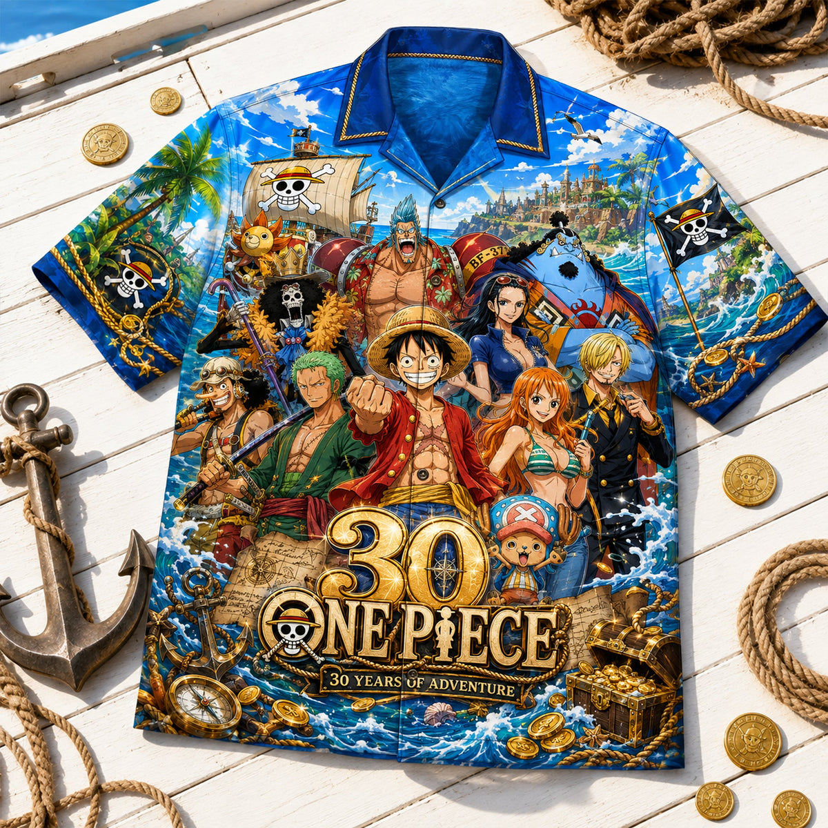 30 Years Of Adventure Hawaiian Shirt - Personalized Gifts For Anime Lovers 05nalu110626