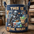 Legend Warrior Doing Laundry Quilted Laundry Basket - Personalized Gifts 08tyqn090726