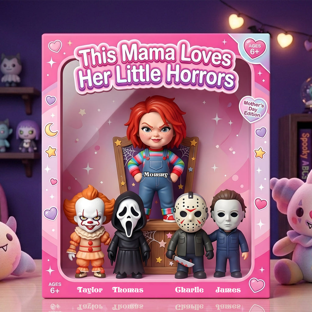 Horror Mom And Kids Acrylic Plaque - Personalized Gifts For Mother's Day Plaque 01NALU040426