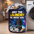 Legend Warrior Doing Laundry Quilted Laundry Basket - Personalized Gifts 05todh290626