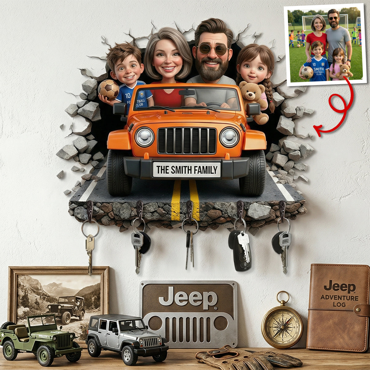 Driving Roadway Acrylic Key Hanger - Custom Photo Gifts For Family Key Hanger 03TYTN300326