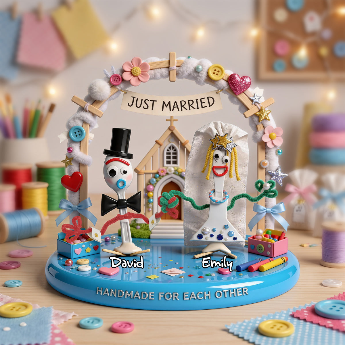 Funny Spoon Couple Acrylic Plaque - Personalized Gifts For Couples 01todh290626