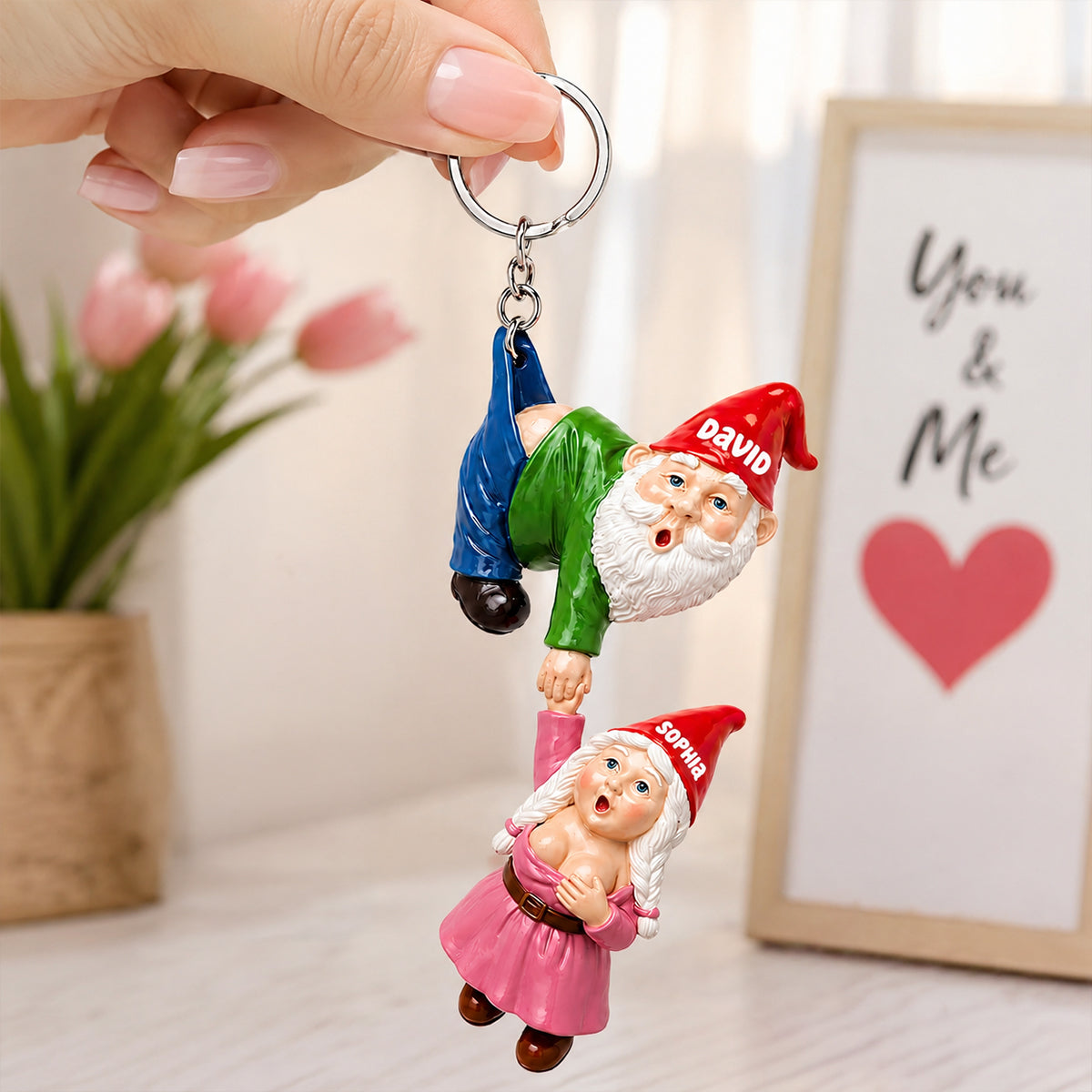 Funny Couple Acrylic Keychain - Personalized Gifts For Couple 05ohdt180726