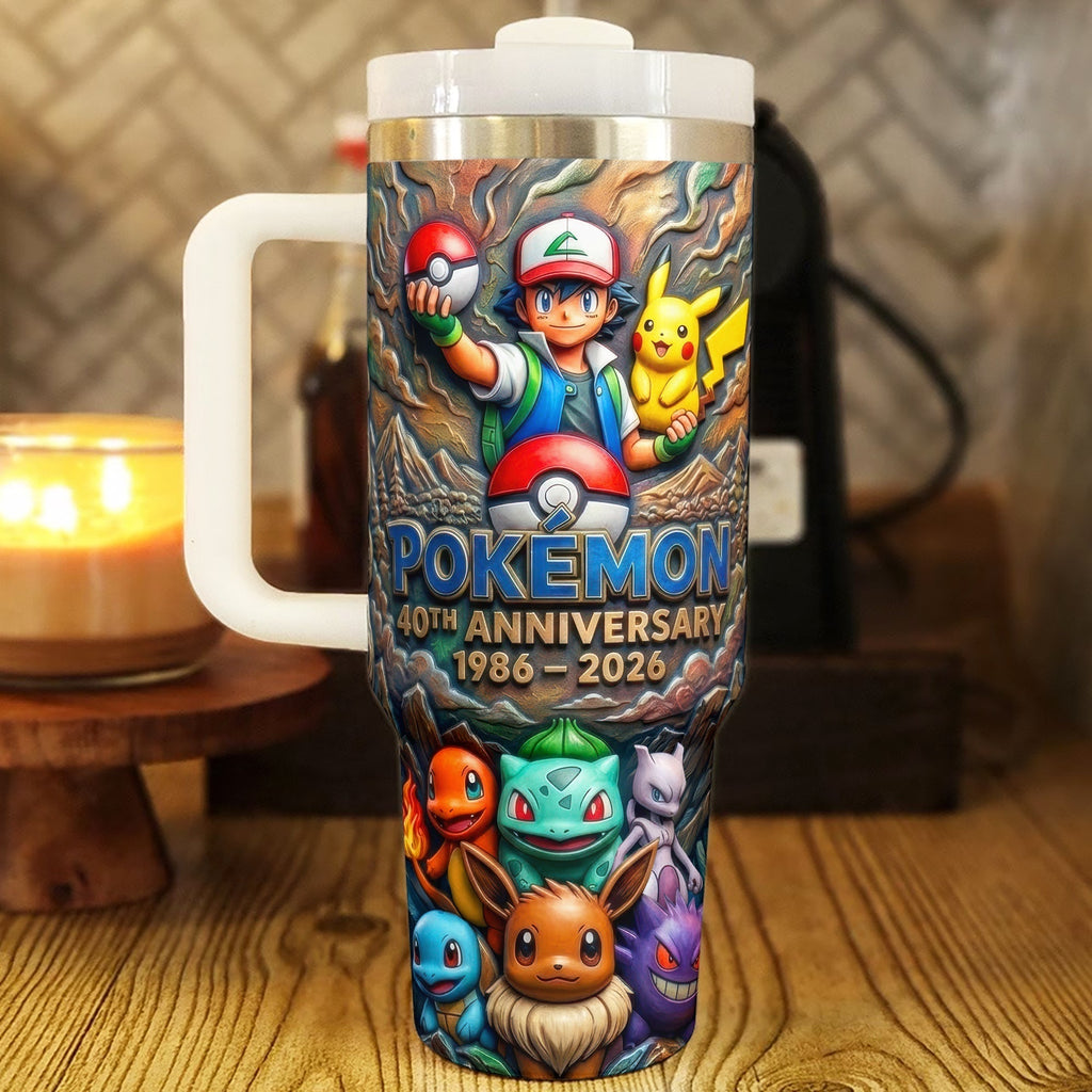 40th Anniversary Monster Trainer Tumbler - Personalized Anniversary Gift 01toqn120326