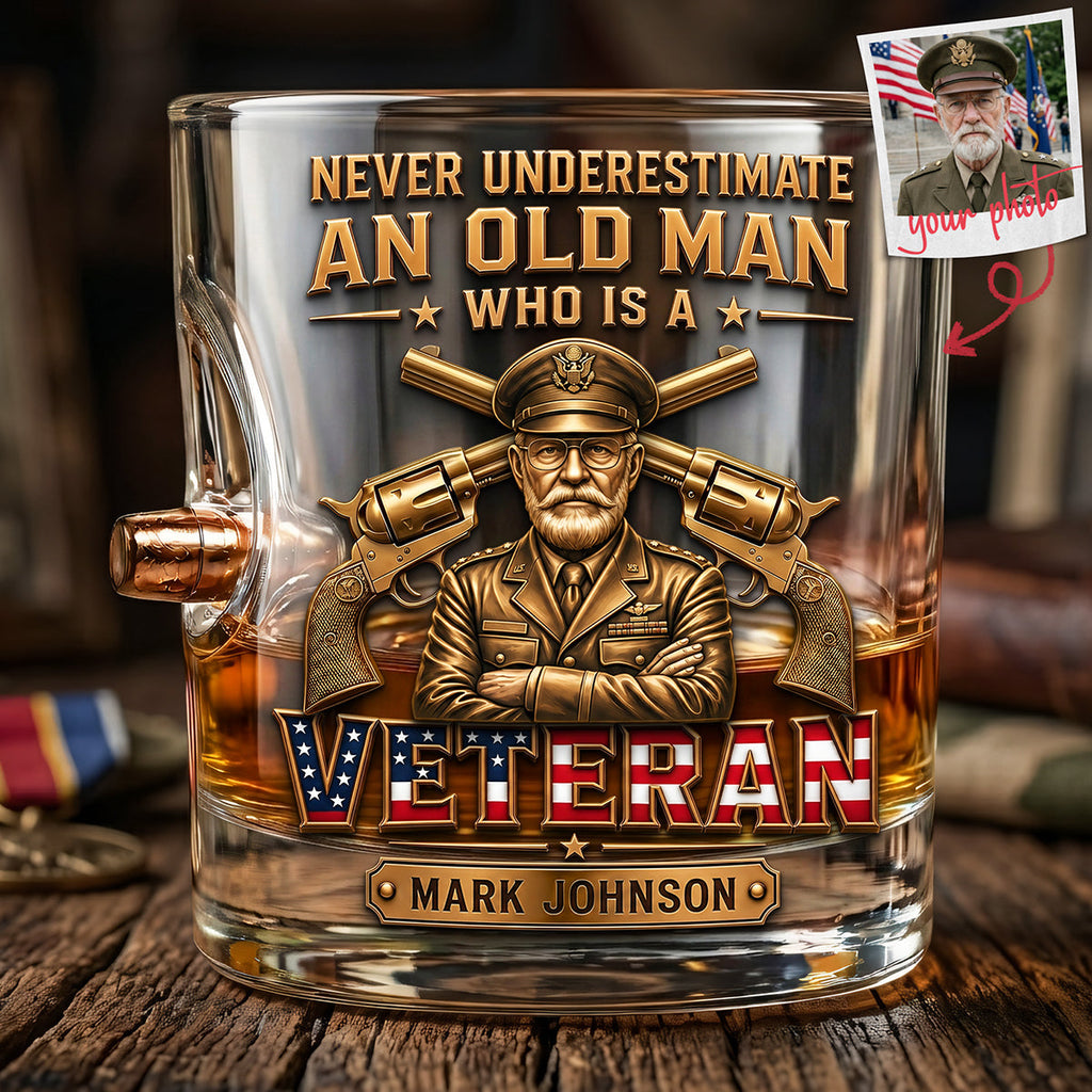 Veteran Pride Bullet Glass - Custom Photo Gifts 01TYTA150626