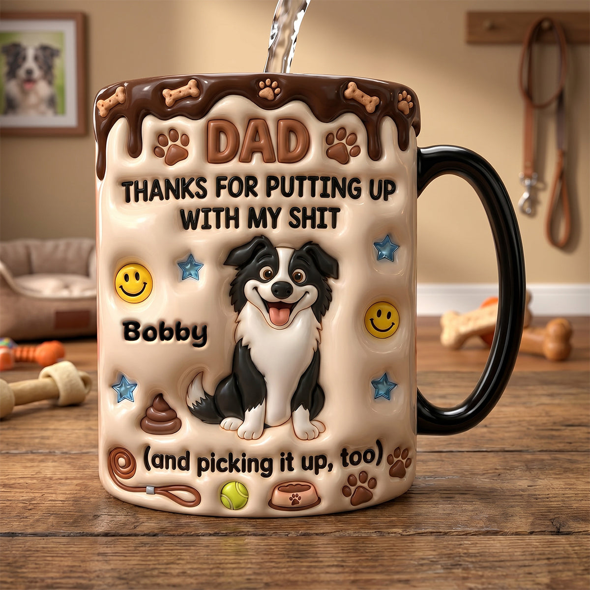 Dog Dad Magic Ceramic Coffee Mug - Personalized Gifts For Dad 021TYDH210526