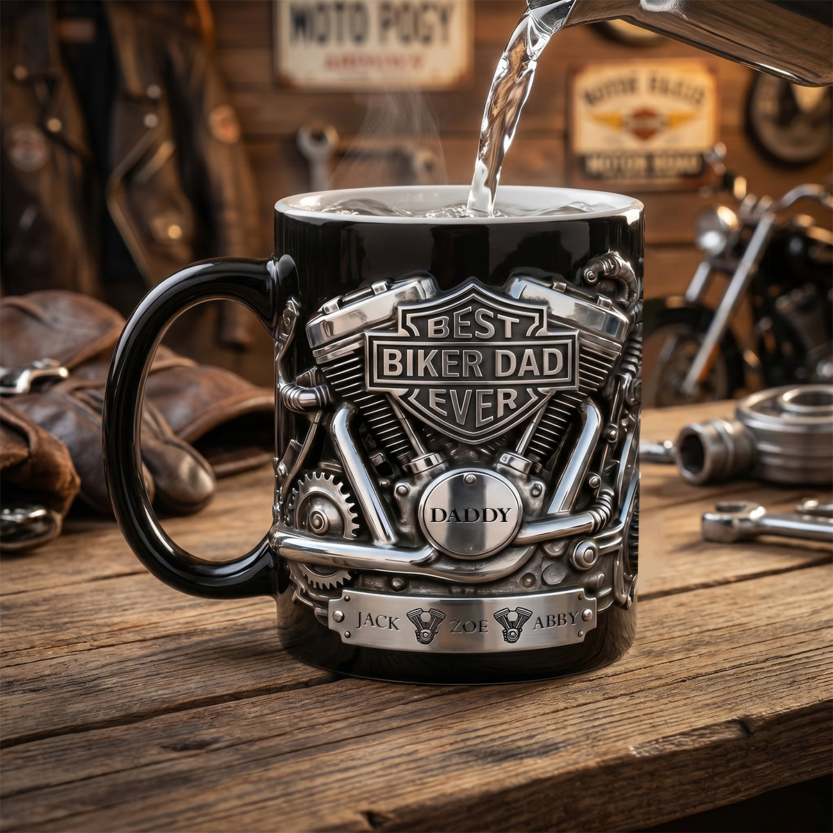 Best Biker Dad Ever Magic Mug - Personalized Gifts For Dad 03TGDH060526