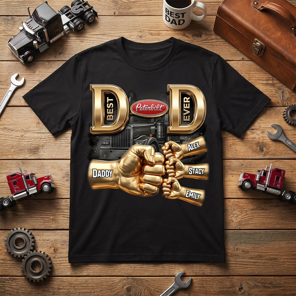 Best Dad Ever Trucker Shirt - Personalized Gifts For Dad 03nadh220526