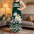 Dinosaur Mom Maxi Dress Personalized Mother's Day Gifts 01NADT300326