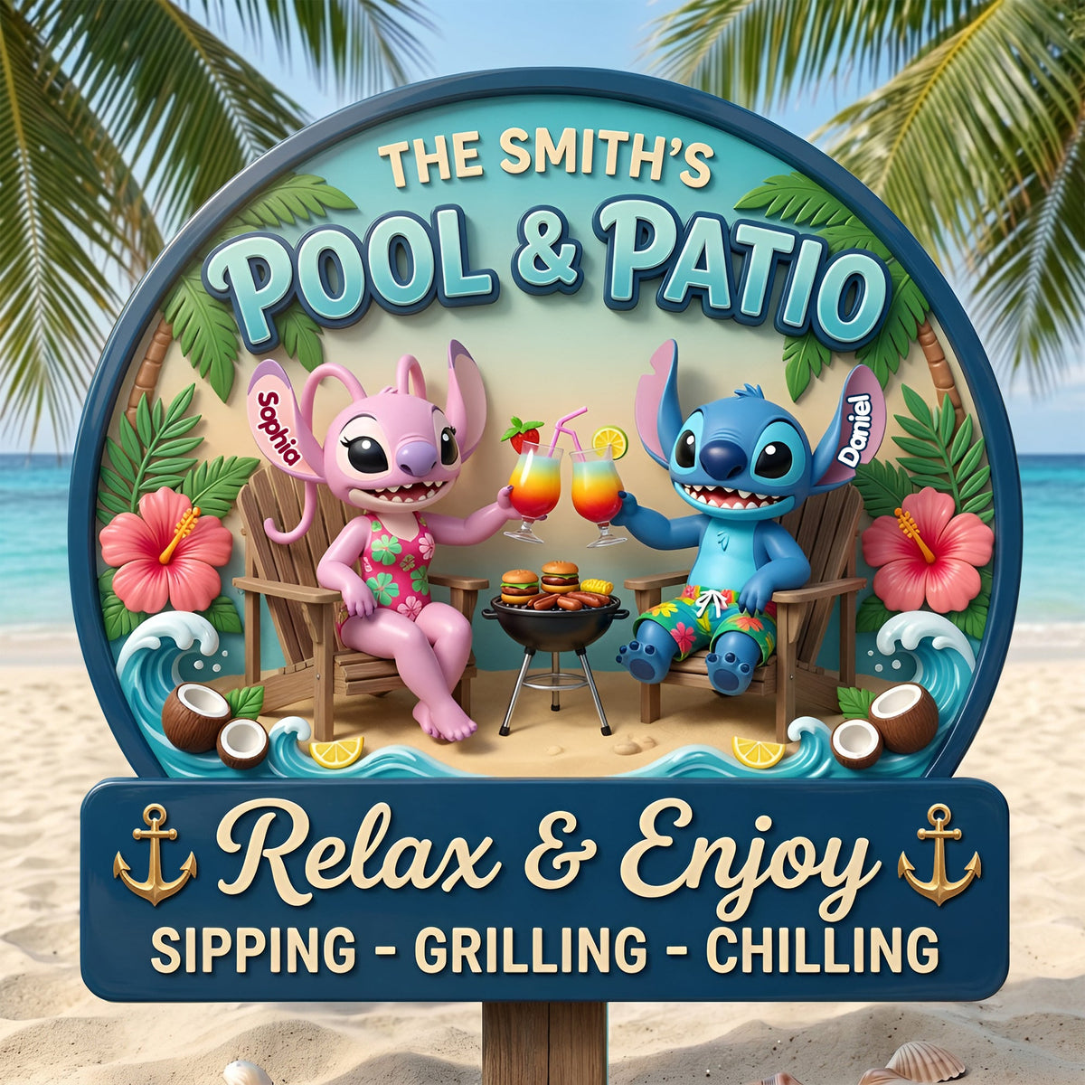 Relax & Enjoy Metal Sign - Personalized Gifts For Couple 03TYLU180626