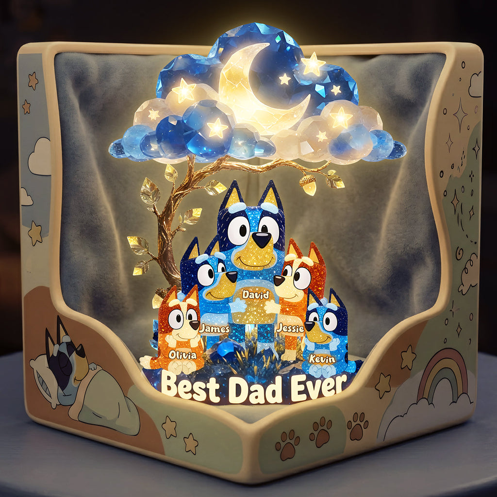 The Azure Heeler Dad Acrylic Light Box - Personalized Gifts For Dad 05TYTA120526