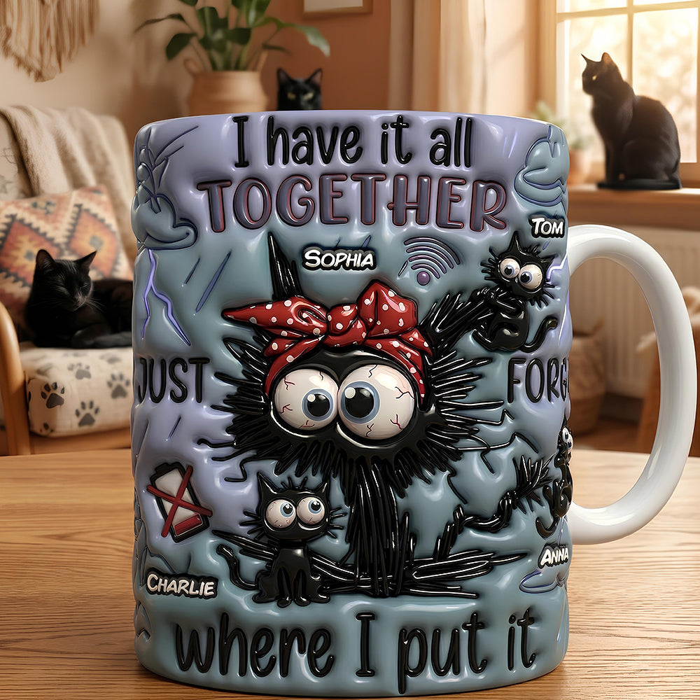 Silly Black Cat Mom Coffee Mug - Personalized Mother's Day Gifts 03qhdt130426