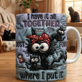 Silly Black Cat Mom Coffee Mug - Personalized Mother's Day Gifts 03qhdt130426