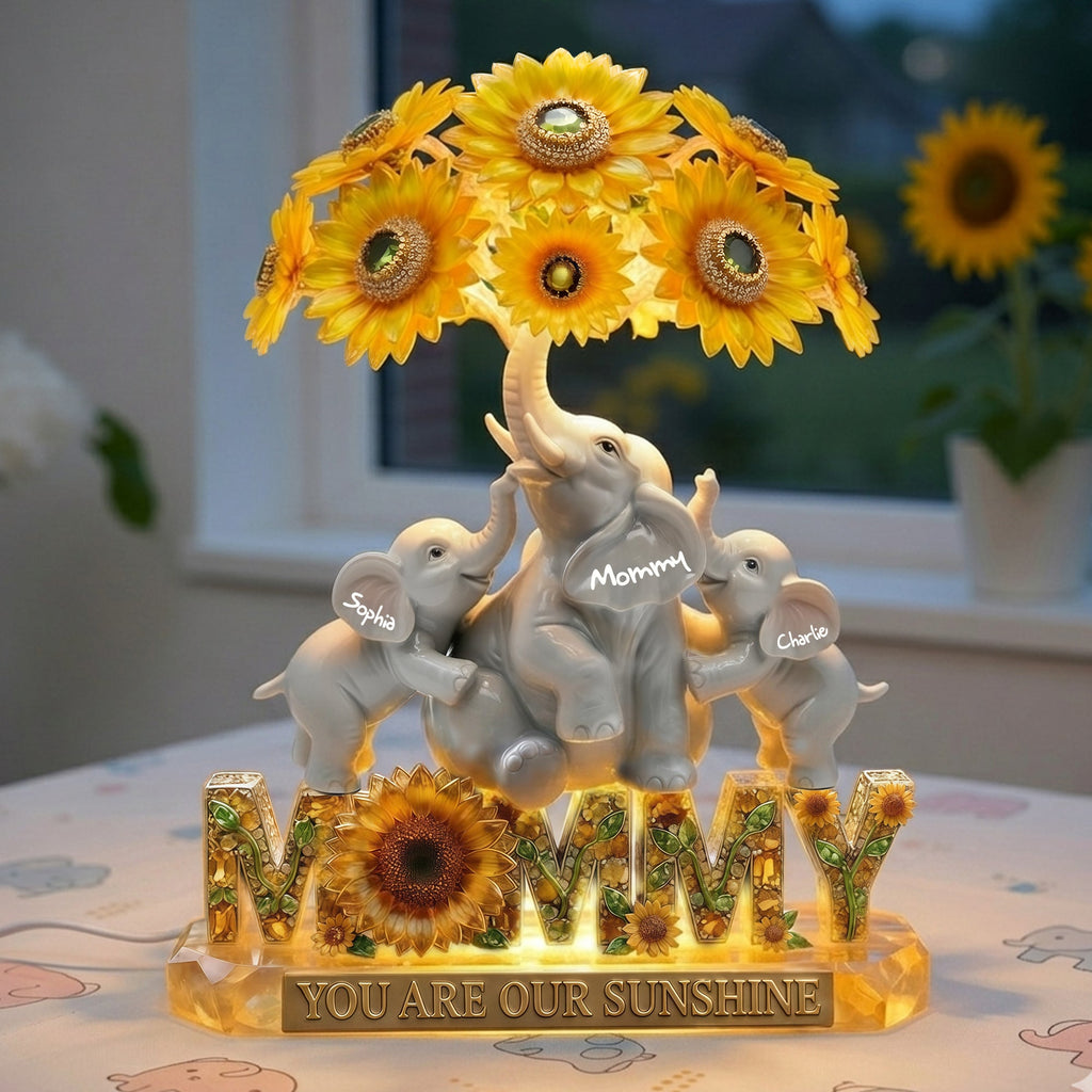 Sunshine Elephant Mom Light Box - Personalized Gift For Moms 03TYLU130426