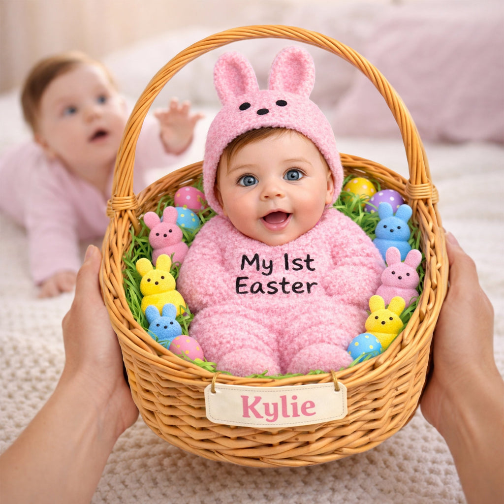 Newborn First Easter Acrylic Plaque - Custom Photo Gifts 01HULU110326-vid
