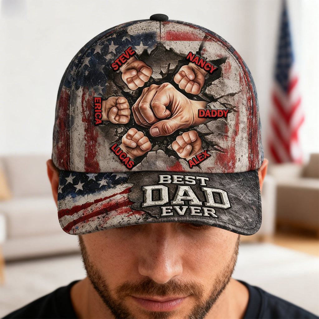 The Strongest Bonding With Dad Cap - Personalized Gift For Dad 03TOMG250326