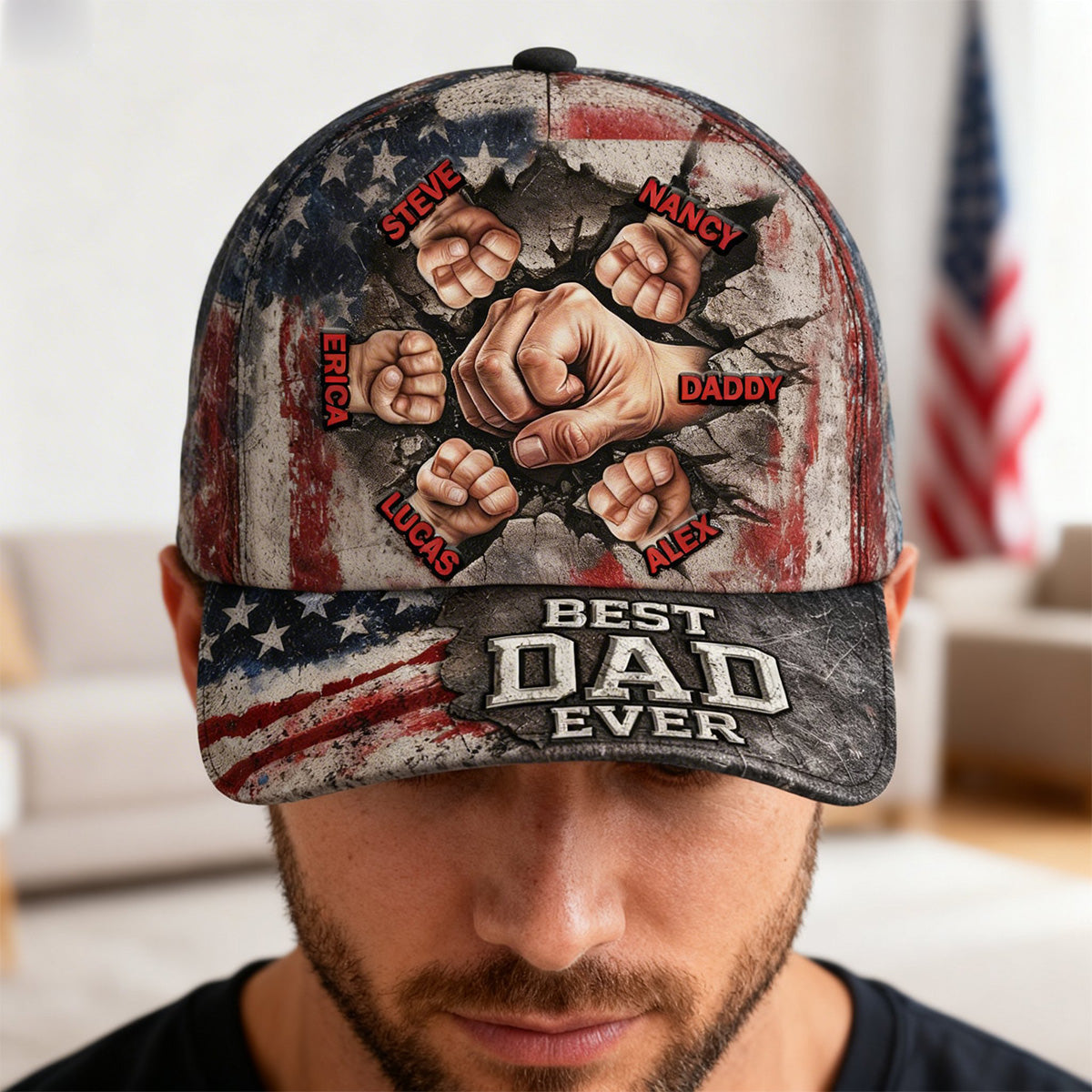 The Strongest Bonding With Dad Cap - Personalized Gift For Dad 03TOMG250326