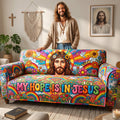My Hope Is In Jesus Quilted Sofa Cover - Personalized Gifts For Christians 02pata080726