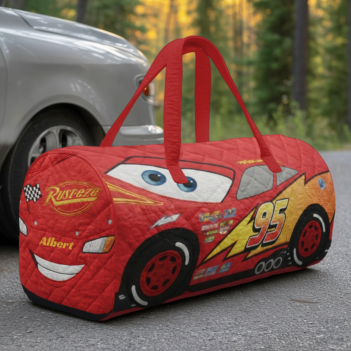Racing Crew Quilted Duffle Bag – Personalized Gifts For Car Lovers 02naqn200126