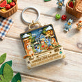 Puppy Kid And Mom Keychain - Personalized Gifts For Mother's Day Keychain 02PADH100426