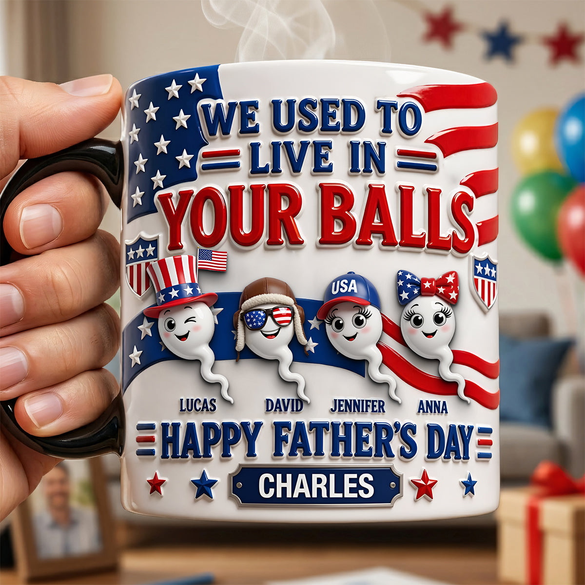 USA Sperm Dad Magic Mug - Personalized Gifts For Father's Day Magic Mug 03TYTA290426