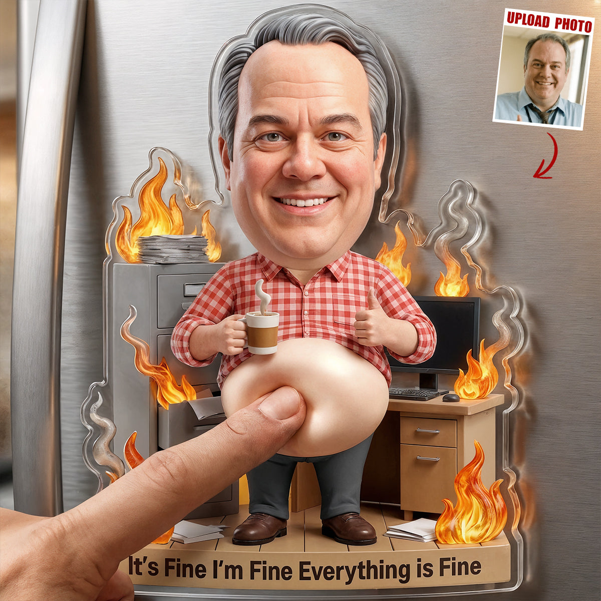Funny Office Worker Anti-collision Acrylic Fridge Magnet - Personalized Gifts For Coworkers 06nadt150626