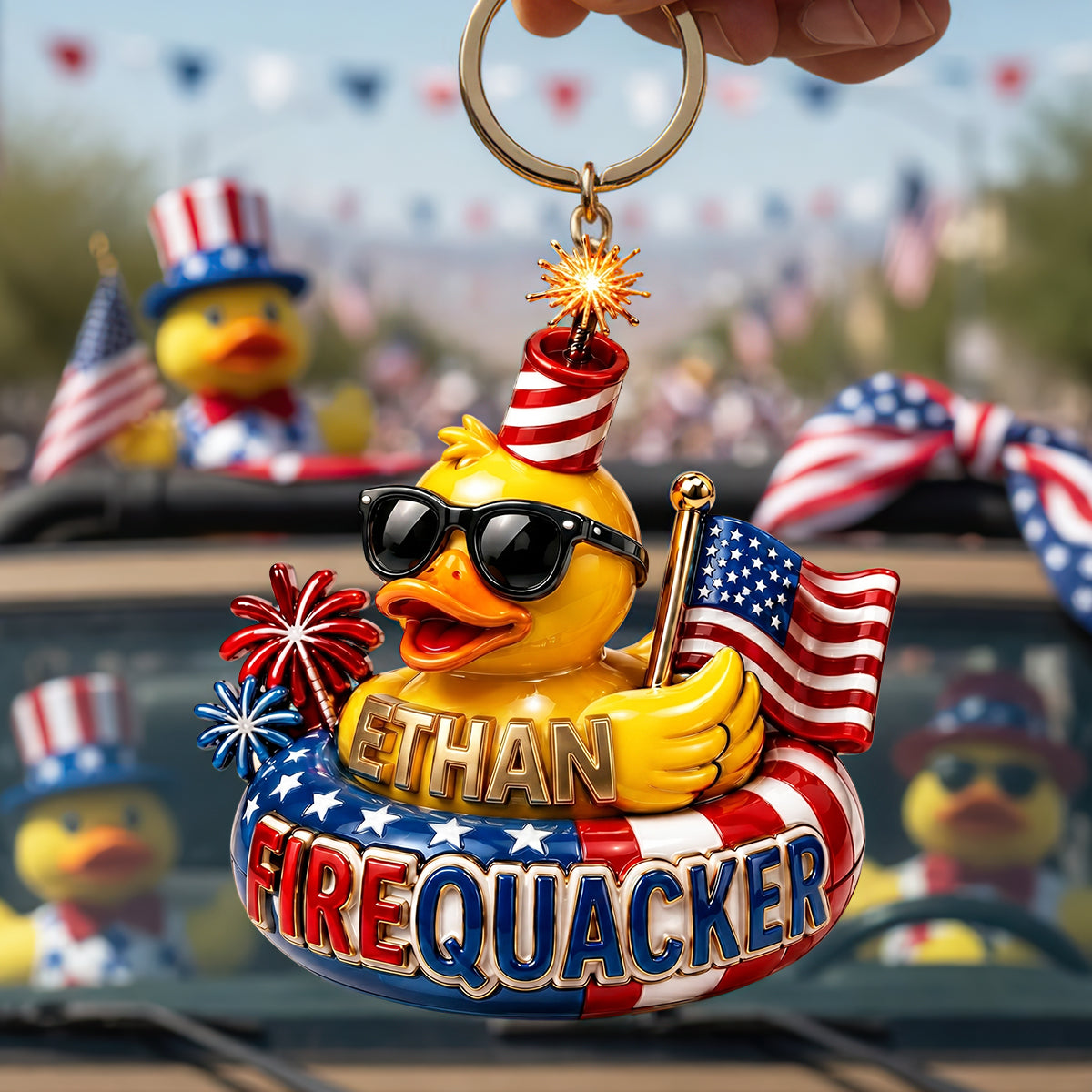 Celebrated 4th Of July Keychain - Personalized Gifts For Patriots 03todt270526