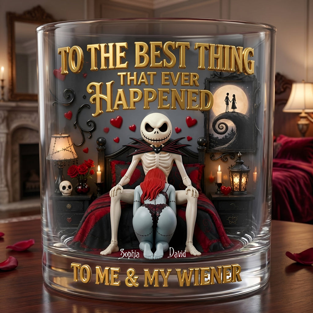 Naughty Gothic Couple Round Glass - Personalized Gifts For Couple 05tylu080626