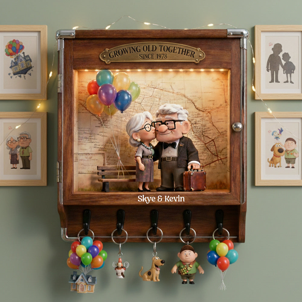Old Couple Acrylic Key Hanger - Personalized Gifts For Couple 041tgta130126