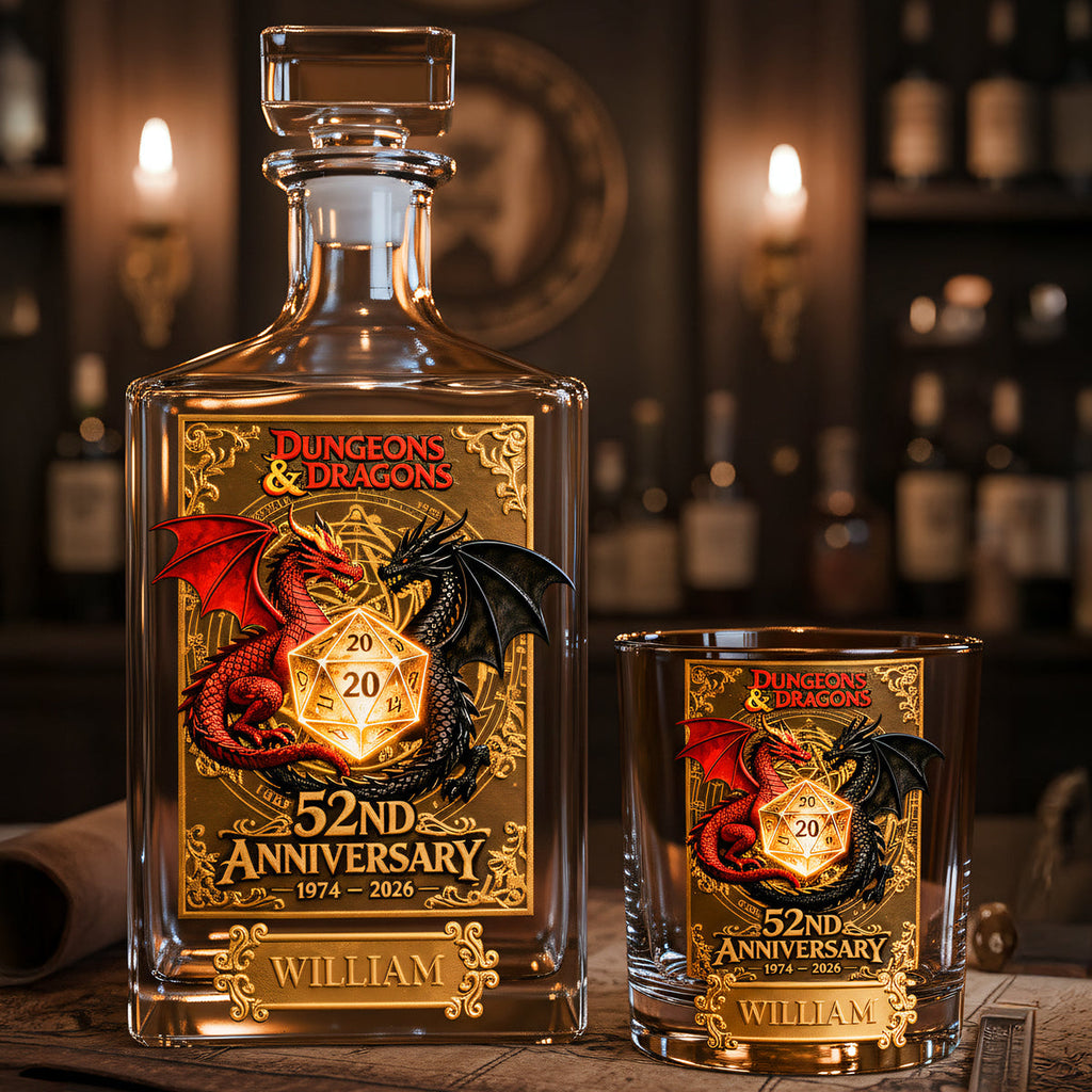 52th Anniversary Magic Game Personalized Gifts For Game Lovers Decanter Set 02kita280226