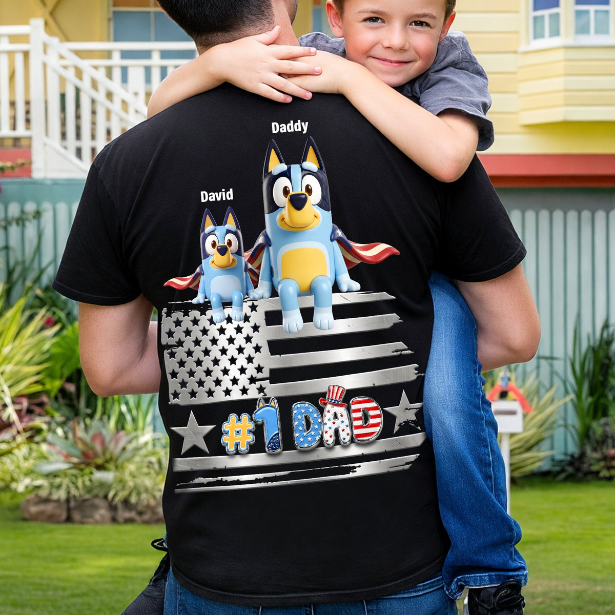 American Dog Dad Shirt - Personalized Gifts For Dads 03QHQN130526