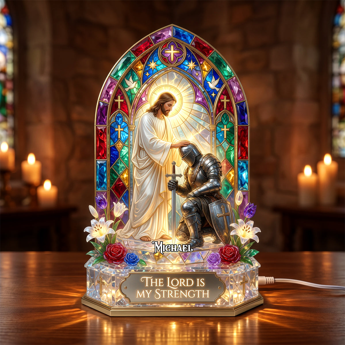 Christian Warrior Light Box Personalized Gifts For Christians 05TYDH030726