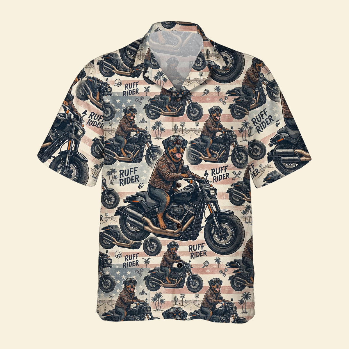 Biker Dog Hawaiian Shirt - Custom Photo Gifts 02QHQN200326