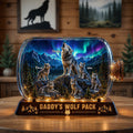 Wolf Dad and Kids Acrylic Plaque - Personalized Gifts For Dad 04tolu280426