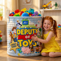 Kid Toy Storage Quilted Laundry Basket, Personalized Gift 01qhdt010726