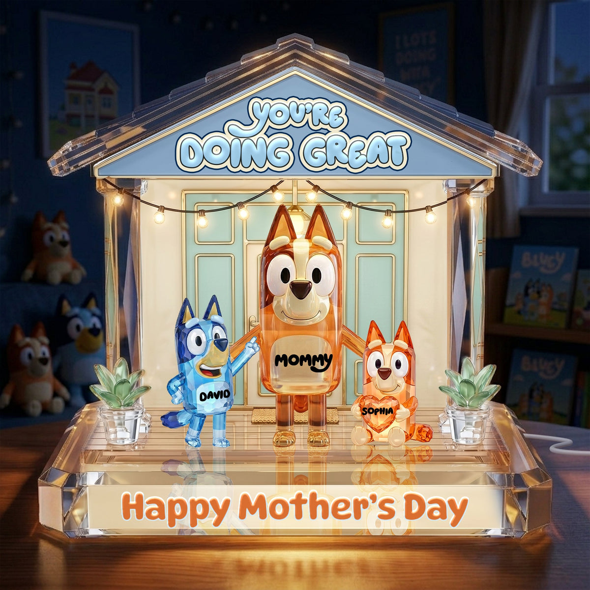 Happy Mother's Day Acrylic Light Box - Personalized Gifts For Mother 03nalu150426