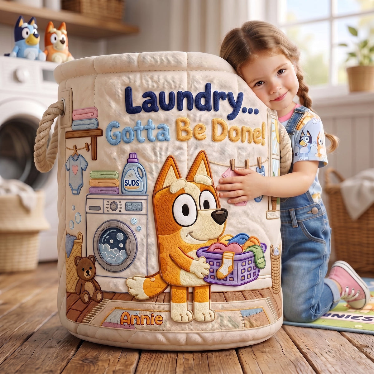 Laundry Gotta Be Done Quilted Laundry Basket - Personalized Gifts 03nalu090726